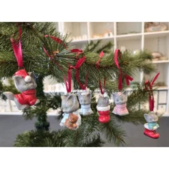Christbaumschmuck - Süße Katzenbabys- Keramik Weihnachtsanhänger