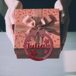 Christbaumschmuck Personalisierbar - glitzer Weihnachtsschmuck mit Namen - Acrylglas - Christbaumkugeln - Sterne