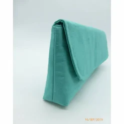 Clutch Peppermint aus Wildseide Unikat hessmade