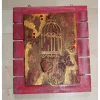 Collage Acrylbild BIRDCAGE im angesagten Shabby Stil  auf einem Holzobjekt gestaltet Steampunk Malerei Holzbild