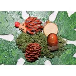 Collage HERBSTIGELCHEN kleines Wandbild Wanddeko Herbstdeko Schneeflocke Wandbild Wandhänger Türdeko Anhänger