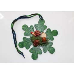 Collage HERBSTIGELCHEN kleines Wandbild Wanddeko Herbstdeko Schneeflocke Wandbild Wandhänger Türdeko Anhänger