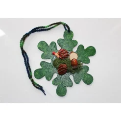 Collage HERBSTIGELCHEN kleines Wandbild Wanddeko Herbstdeko Schneeflocke Wandbild Wandhänger Türdeko Anhänger