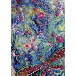 Collage LIBELLENFLUG Acrylbild Malerei mit Acrylfarben Mixed Media Kunst direkt vom Künstler