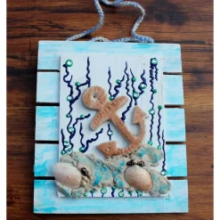 Collage UNTER WASSER Sandbild Maritime Deko Muschelbild nettes Geschenk zu Valentinstag oder Muttertag