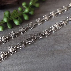 Collier, Kette, Armband, Set, Blumen