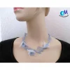 Collier mit zarten Blüten Handarbeit ART 959