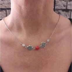 Collier,Kette,Wiesn, Halskette, Damenkette, Jade, 21