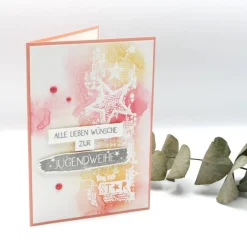 Coole Jugendweihekarte mit tollem jugendlichen Motiv, Glückwunschkarte zur Jugendweihe