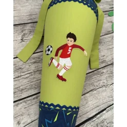 coole Schultüte Blau/grün mit Fußballer  - Fußball Motiv -