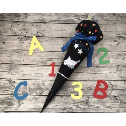 coole Schultüte Galaxie mit Raumschiff, Planeten und Sternen