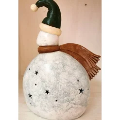 Cooler Keramikschneemann zum Beleuchten