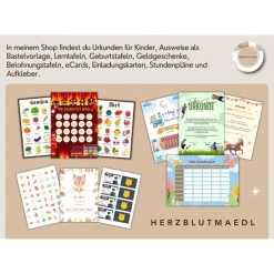 Cowboy Urkunde als Mitgebsel für den Kindergeburtstag oder für Fasching | Geschenktüte für Kinder | Wild West Party