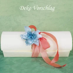 Cremefarbene Faltschachtel, lange Truhe für kleine Geschenke