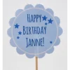 Cupcake-Topper rosa zum Geburtstag mit Name Happy Birthday