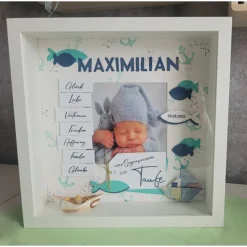 3D Bilderrahmen als Geldgeschenk zur Taufe, Stampin up, Geschenkidee, personalisierbar