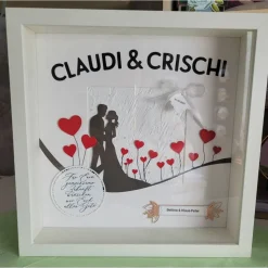 3D Bilderrahmen als Geldgeschenk zur Hochzeit