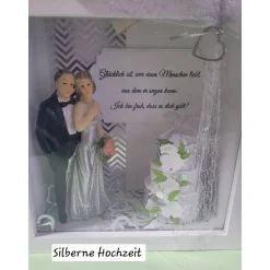3D Bilderrahmen als Geldgeschenk für Hochzeitstage, Silberne/Goldene/Diamantene Hochzeit