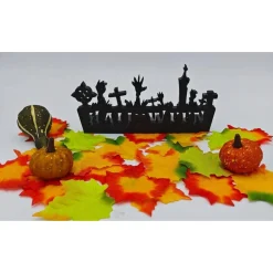 3D Druck | Halloween Deko Beleuchtet | Halloween Schriftzug | LED Kerzenlicht