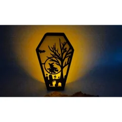 3D Druck | Halloween Sarg Beleuchtet | Halloween Dekoartikel | Halloween 3D Druck | LED Kerze Beleuchtet | Lichtbild | V