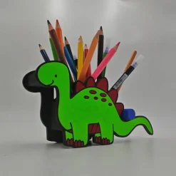 3D Druck | Personalisierter Dino Stiftehalter | Buntstifthalter | Dino Stiftehalter | Dinosaurier Silhouette | Pinselhal