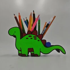 3D Druck | Personalisierter Dino Stiftehalter | Buntstifthalter | Dino Stiftehalter | Dinosaurier Silhouette | Pinselhal