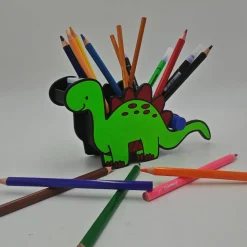 3D Druck | Personalisierter Dino Stiftehalter | Buntstifthalter | Dino Stiftehalter | Dinosaurier Silhouette | Pinselhal