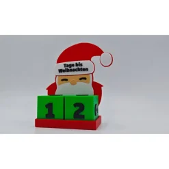 3D Druck | Weihnachtsmann | Countdown Kalender | Tage bis Weihnachten | Days until Christmas | Weihnachtszahlen | Weihna