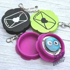 3D Druck Blumen-Buttonbox für Badgematic Taschenhalter – Individuell & Nachhaltig aus PLA