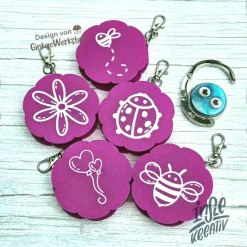 3D Druck Blumen-Buttonbox für Badgematic Taschenhalter – Individuell & Nachhaltig aus PLA