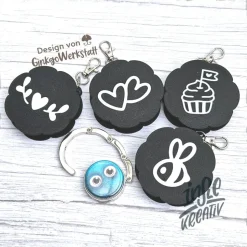 3D Druck Blumen-Buttonbox für Badgematic Taschenhalter – Individuell & Nachhaltig aus PLA