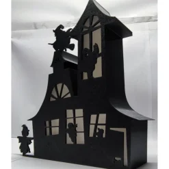3D Druck Halloween Geisterhaus Deko mit Geistern , Hexe , Vogelscheuche