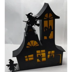 3D Druck Halloween Geisterhaus Deko mit Geistern , Hexe , Vogelscheuche
