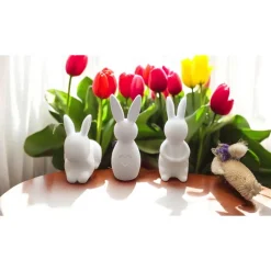 3D Druck Osterhasen Minis | Minimalistische Hasen Figuren Weiß | Nachhaltiges PLA | Skandi Osterdeko Set Bruchsicher |
