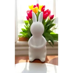 3D Druck Osterhasen Minis | Minimalistische Hasen Figuren Weiß | Nachhaltiges PLA | Skandi Osterdeko Set Bruchsicher |