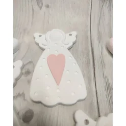 2D Engel mit Herz aus Raysin