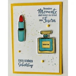 3D Geburtstagskarte Grußkarte für Frauen/Freundin handgefertigt Unikat