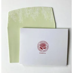 3D  Geburtstagskarte  Lindgrün/ Rot mit Mohnblumen und bedrucktem Kuvert