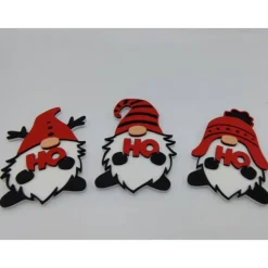 3D Gedruckte 3 Weihnachtswichtel HO HO HO | Geschenk Weihnachten | Wichtel mit Lebkuchen | Advent | Adventszeit