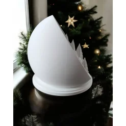 3D gedruckte Schneekugel mit Winterdorf Szene , PLA Deko-Objekt , Weihnachtsgeschenk , für LED-Beleuchtung