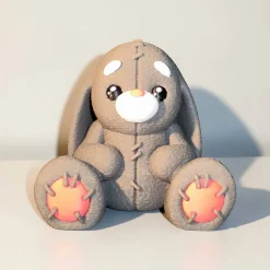 3D gedruckter Hase im Kuscheltier-Look – Genähte Optik – Osterdeko & Sammlerfigur