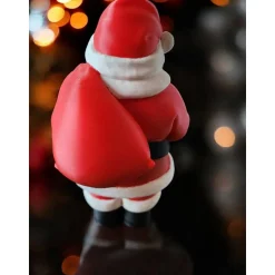 3D gedruckter Weihnachtsmann Figur mit Geschenksack | XL 17cm Nikolaus Deko | Nachhaltige PLA Weihnachtsdeko | Skandinav
