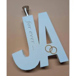 3D Geschenkkarte JA mit Reagenzglas, Geldgeschenk Hochzeit, Gutscheinhalter