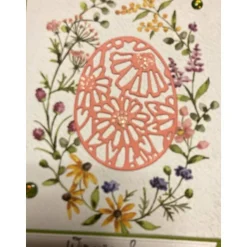 3D Glückwunschkarte zu Ostern Florales Design Blau, bunt Handgefertigt A6 Hochformat