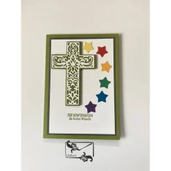 3D Glückwunschkarte zur Konfirmation Handgefertigt Stampinup NEU