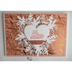 3D Liebeskarte gefertigt in Handarbeit mit Stampin'Up Material u.a.