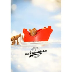 3D Rentierschlitten Tier Weihnachtsfigur
