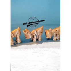 3D Rentierschlitten Tier Weihnachtsfigur