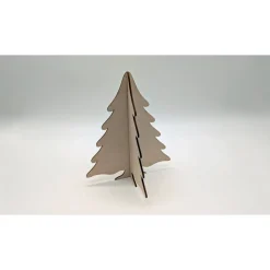 3D Tannenbaum Set aus Balsa-Holz – 3er-Set steckbare Weihnachtsbaum Deko, Laser Cut, skandinavisch