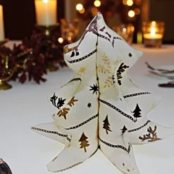 3D Weihnachtsbaum, Dekobaum, Weihnachtsdekoration im Norweger Muster